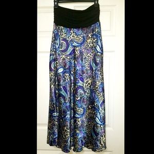 Long multi color skirt